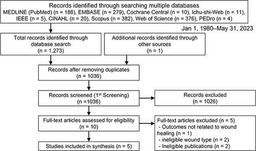 Figure 1 Flow chart of this scoping review. A PRISMA flowchart of the current review is shown. Finally, a total of ten articles were included in this scoping review.