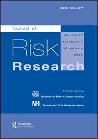 Cover image for Journal of Risk Research, Volume 21, Issue 6, 2018