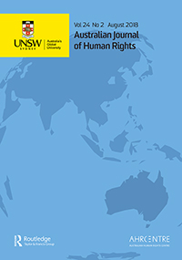 Cover image for Australian Journal of Human Rights, Volume 24, Issue 2, 2018