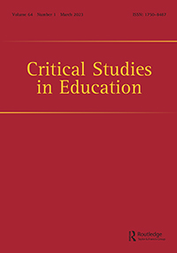 Cover image for Critical Studies in Education, Volume 64, Issue 1, 2023