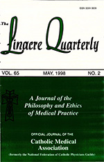 Cover image for The Linacre Quarterly, Volume 65, Issue 2, 1998