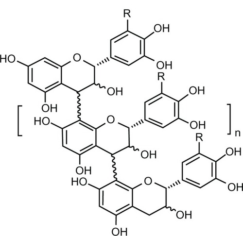 Figure 1 Chemical structure of crofelemer.Citation36