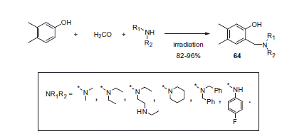Scheme 23. Aminomethylation of 3,4-dimethylphenole.