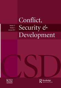 Cover image for Conflict, Security & Development, Volume 17, Issue 1, 2017