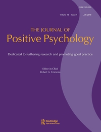 Cover image for The Journal of Positive Psychology, Volume 13, Issue 4, 2018