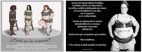Figure 5. Images from Cuerpos Empoderados and Orgullo GordoFootnote4.
