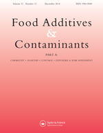 Cover image for Food Additives & Contaminants: Part A, Volume 31, Issue 12, 2014