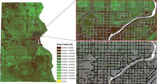 Figure 14. Milwaukee county vegetation maps in more detail.