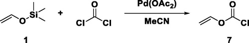 Scheme 4. Synthesis of vinyl chloroformate.