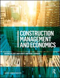Cover image for Construction Management and Economics, Volume 27, Issue 9, 2009