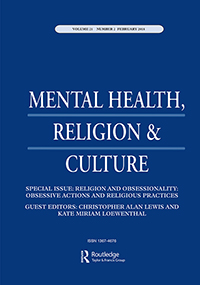 Cover image for Mental Health, Religion & Culture, Volume 21, Issue 2, 2018