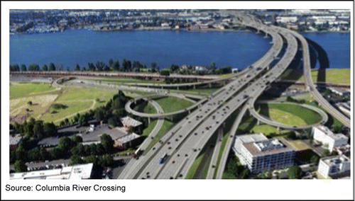 Figure 4 Proposed new Interstate 5 bridge.