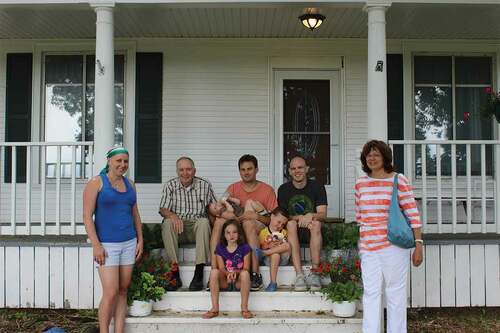Figure 4. Don Wicklow (back row, second from left) at his retirement home in Waukesha, Wisconsin, with family (2013). Photograph courtesy of Brandon Wicklow.