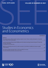 Cover image for Studies in Economics and Econometrics, Volume 45, Issue 3, 2021