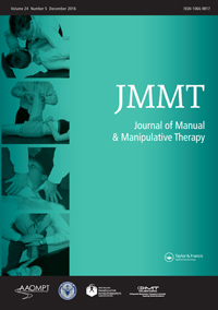 Cover image for Journal of Manual & Manipulative Therapy, Volume 24, Issue 5, 2016