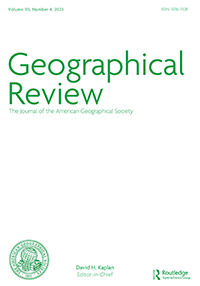 Cover image for Geographical Review, Volume 113, Issue 4, 2023