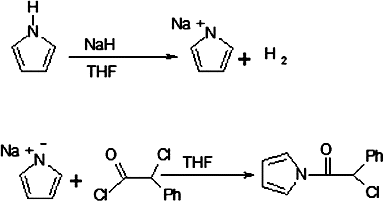 Scheme 3. Preparation of α-chlorophenyl acetyl pyrrole.