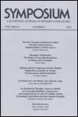 Cover image for Symposium: A Quarterly Journal in Modern Literatures, Volume 62, Issue 4, 2009