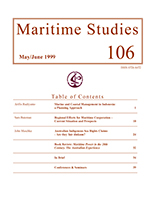 Cover image for Australian Journal of Maritime & Ocean Affairs, Volume 1999, Issue 106, 1999