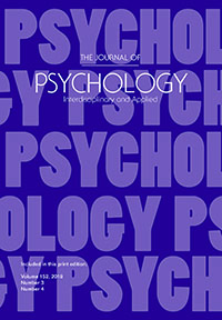 Cover image for The Journal of Psychology, Volume 152, Issue 3, 2018