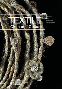 Cover image for TEXTILE, Volume 17, Issue 1, 2019