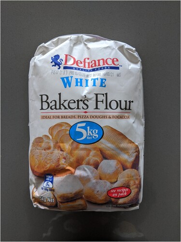 Figure 1 . Defiance White Baker’s Flour. Photograph by the author, 8 April 2020.