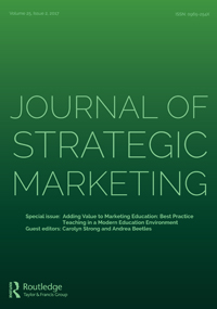 Cover image for Journal of Strategic Marketing, Volume 25, Issue 2, 2017