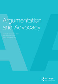 Cover image for Argumentation and Advocacy, Volume 58, Issue 3-4, 2022