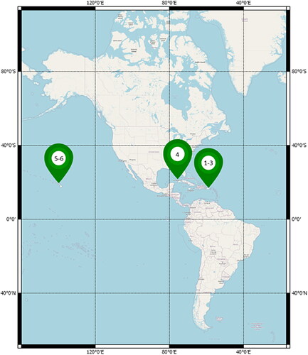 Figure 1. Distribution of study areas. Source: Map data from OpenStreetMap.Footnote1