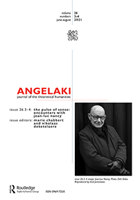 Cover image for Angelaki, Volume 26, Issue 3-4, 2021