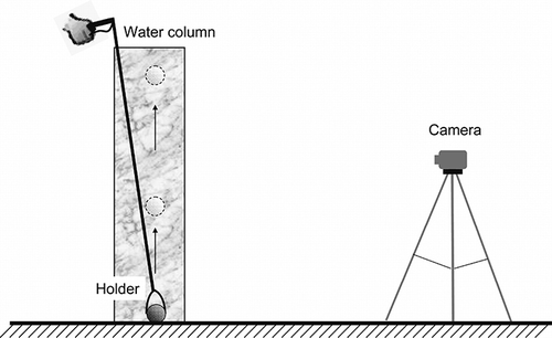 Figure 2 Water column and camera setting.