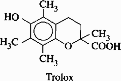 Figure 1. 6-hydroxy-2,5,7,8-tetrametylcroman-2-carboxylic acid (Trolox).