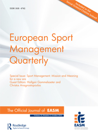 Cover image for European Sport Management Quarterly, Volume 22, Issue 5, 2022