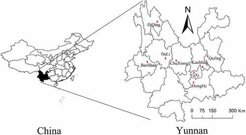 Figure 1. Geographical origins of Boletaceae mushrooms