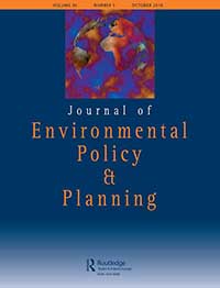 Cover image for Journal of Environmental Policy & Planning, Volume 20, Issue 5, 2018