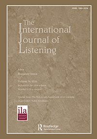 Cover image for International Journal of Listening, Volume 36, Issue 2, 2022