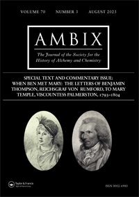 Cover image for Ambix, Volume 70, Issue 3, 2023