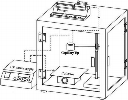 Figure 2. Schematic diagram of the electrospinning system.