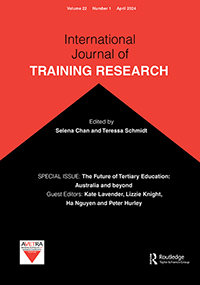 Cover image for International Journal of Training Research, Volume 22, Issue 1, 2024