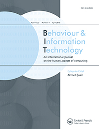 Cover image for Behaviour & Information Technology, Volume 35, Issue 4, 2016