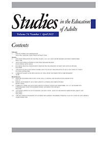 Cover image for Studies in the Education of Adults, Volume 54, Issue 1, 2022