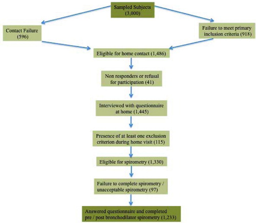 Figure 1.  Flow chart of COPD subjects’ identification.