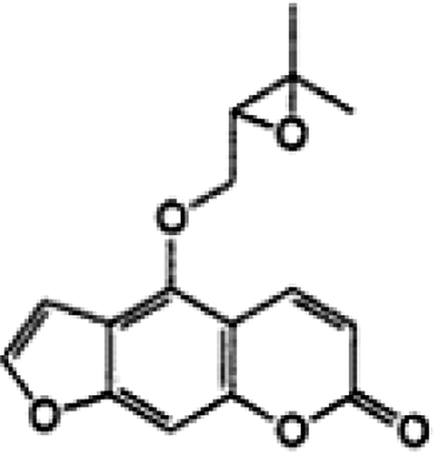 Figure 1.  The structure of oxypeucedanin isolated from the roots of Ostericum koreanum.