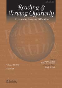 Cover image for Reading & Writing Quarterly, Volume 33, Issue 6, 2017