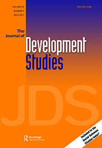 Cover image for The Journal of Development Studies, Volume 53, Issue 6, 2017