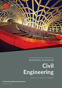 Cover image for Australian Journal of Civil Engineering, Volume 19, Issue 1, 2021