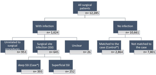 Figure 1 Flow-chart depicting the process of selecting deep SSI (case) and the control.