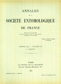 Cover image for Annales de la Société entomologique de France (N.S.), Volume 101, Issue 4, 1932