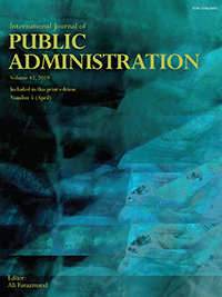Cover image for International Journal of Public Administration, Volume 42, Issue 5, 2019