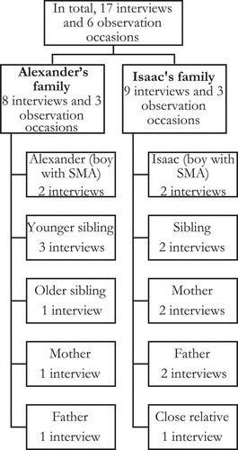 Figure 1. Number of included interviews and observations